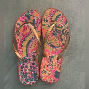 Lily Pulitzer flip flops